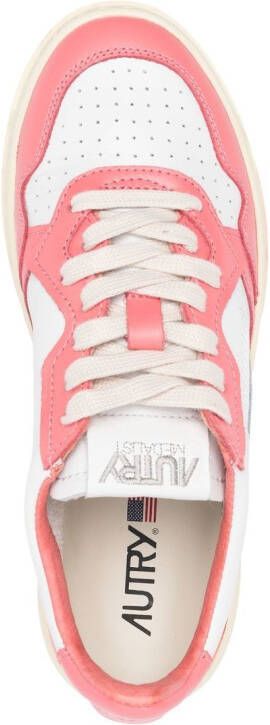 Autry medalist leather low-top sneakers White