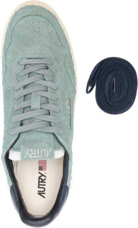 Autry Medalist Low suede sneakers Green