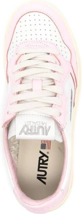 Autry Medalist panelled leather sneakers Neutrals