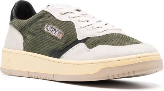 Autry Medalist panelled low-top sneakers Green