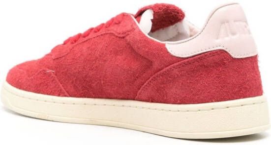 Autry Medalist suede low-top sneakers Red