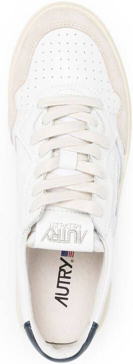 Autry Medalist suede-panel sneakers White