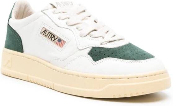 Autry panelled leather sneakers White