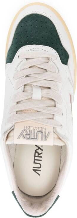 Autry panelled leather sneakers White