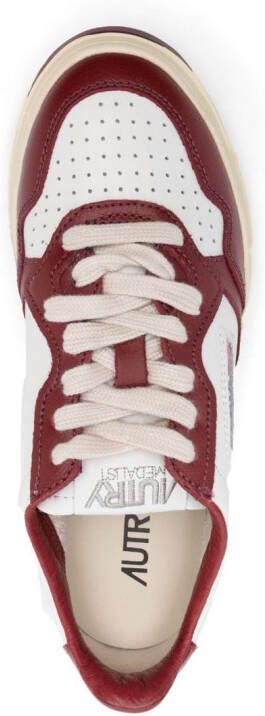 Autry Medalist low-top leather sneakers Red