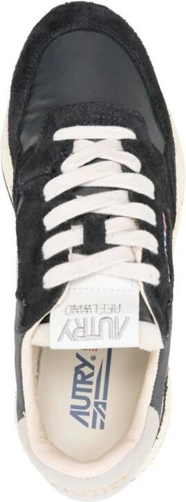 Autry Reelwind panelled suede sneakers Black