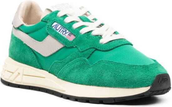 Autry Reelwind panelled suede sneakers Green