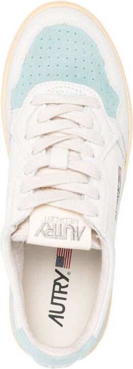 Autry suede-panels lace-up sneakers White