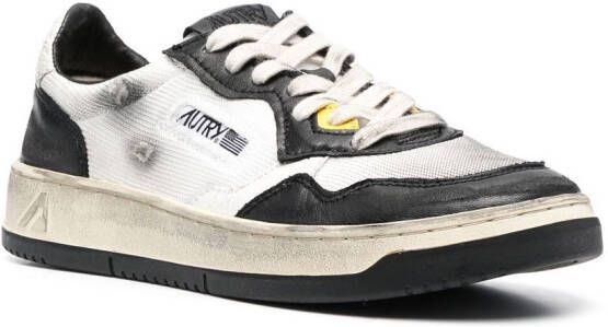 Autry vintage-finish low-top sneakers Black
