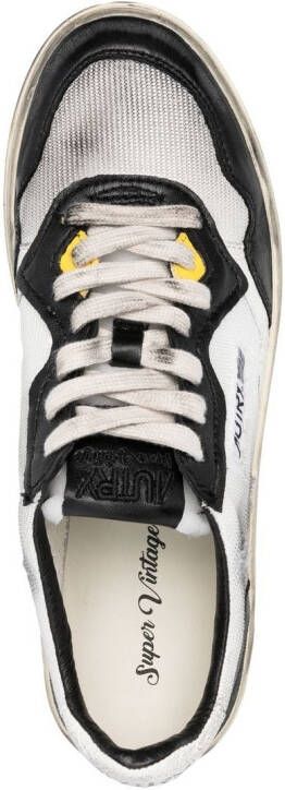 Autry vintage-finish low-top sneakers Black