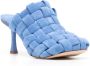 A.W.A.K.E. Mode Wilma 80mm woven suede mules Blue - Thumbnail 2