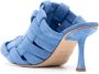 A.W.A.K.E. Mode Wilma 80mm woven suede mules Blue - Thumbnail 3
