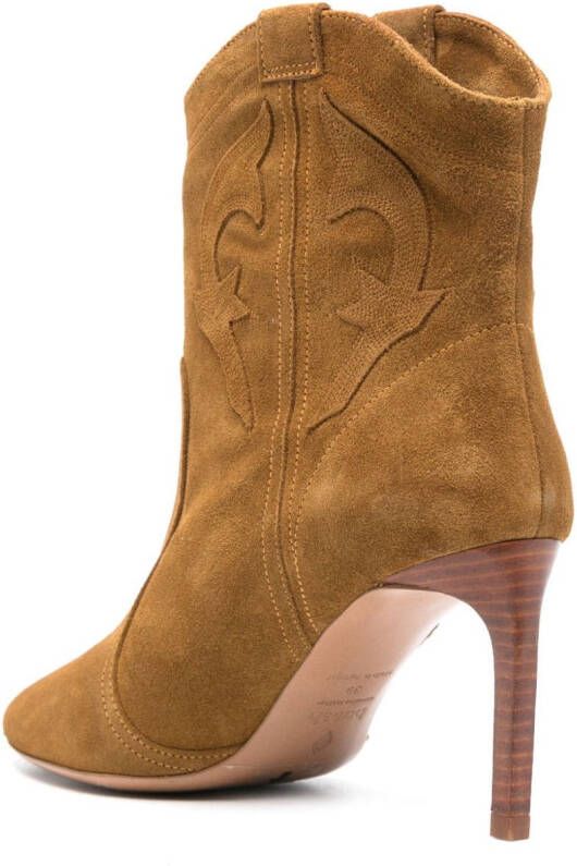 Ba&Sh Caitlin 85mm suede boots Brown