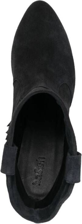 Ba&Sh Casey suede cowboy boots Black