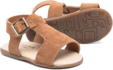 BabyWalker buckled suede sandals Brown
