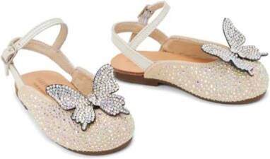 BabyWalker butterfly-motif ballerina shoes Neutrals