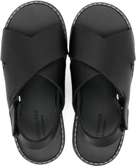 BabyWalker crossover leather sandals Black