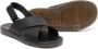 BabyWalker crossover-strap leather sandals Black - Thumbnail 2