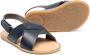 BabyWalker crossover-strap leather sandals Blue - Thumbnail 2