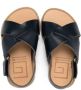 BabyWalker crossover-strap leather sandals Blue - Thumbnail 3