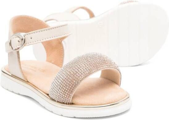 BabyWalker crystal-embellished sandals Neutrals