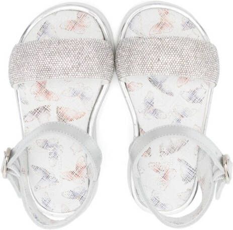 BabyWalker crystal-embellished sandals Silver