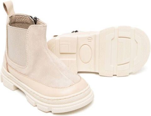 BabyWalker elasticated side-panel chelsea boots Neutrals