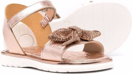 BabyWalker open-toe leather sandals Gold