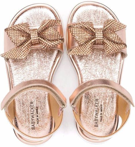 BabyWalker open-toe leather sandals Gold