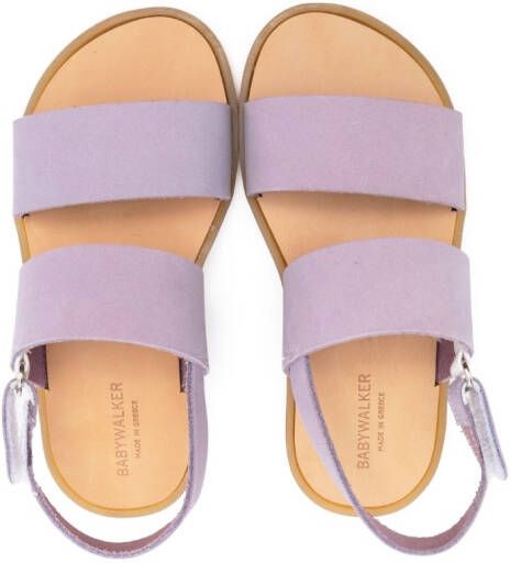 BabyWalker open-toe touch-strap sandals Purple