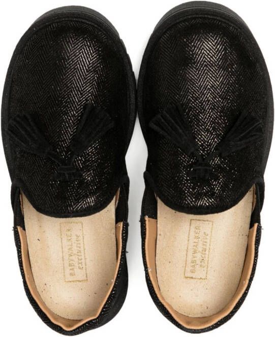 BabyWalker tassel-detail leather loafers Black