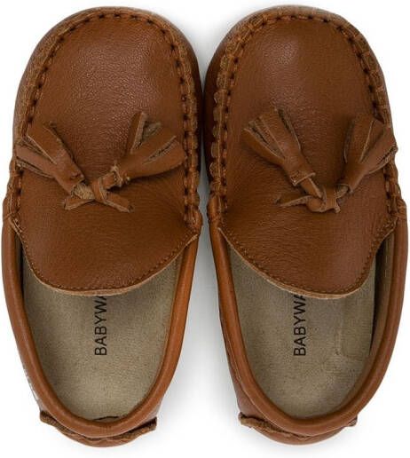 BabyWalker tassel-detail leather loafers Brown