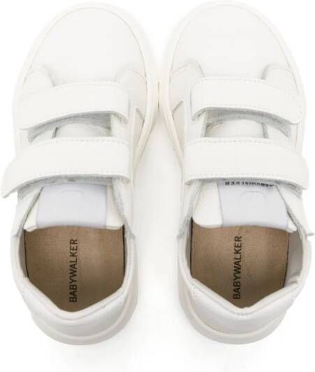 BabyWalker touch-strap leather sneakers White