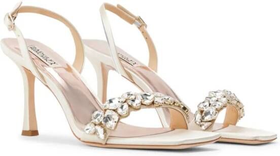 Badgley Mischka Leanna 85mm crystal sandals Neutrals