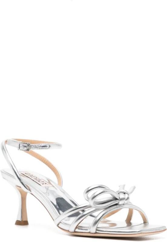 Badgley Mischka Loyalty 60mm leather sandals Silver