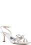 Badgley Mischka Loyalty 60mm leather sandals Silver - Thumbnail 2