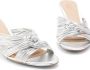 Badgley Mischka Mia 60mm twisted leather mules Silver - Thumbnail 4