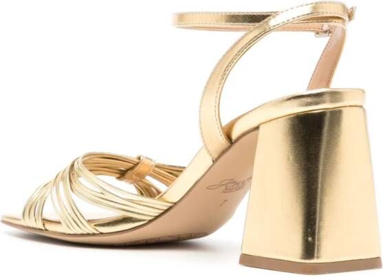 Badgley Mischka Michelle 75mm leather sandals Gold