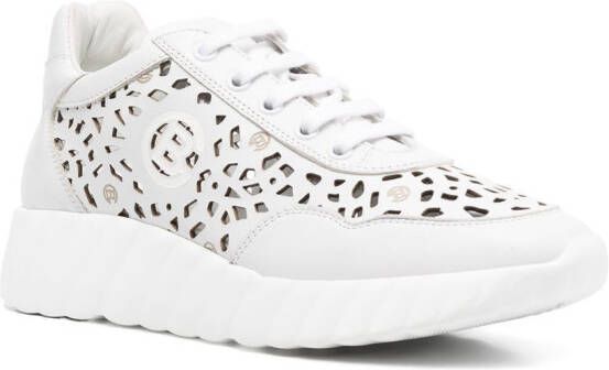 Baldinini all-over perforated-design sneakers White