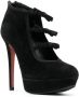 Baldinini 130mm bow-detail suede pumps Black - Thumbnail 2