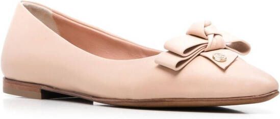 Baldinini bow-embellished ballerina shoes Pink