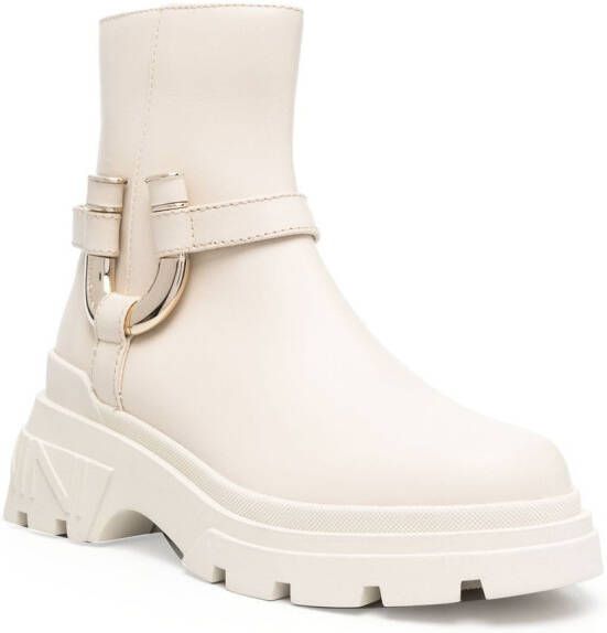 Baldinini chunky sole leather ankle boots Neutrals