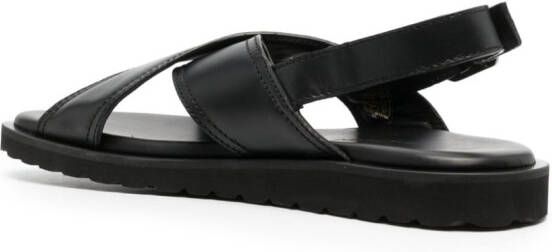 Baldinini cross-strap leather sandals Black