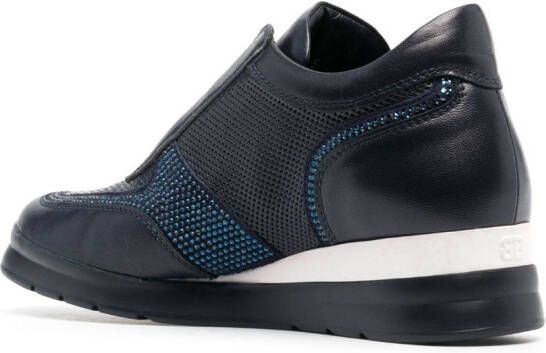 Baldinini crystal-embellished low-top sneakers Blue