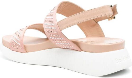 Baldinini crystal-embellished sling-back strap sandals Pink