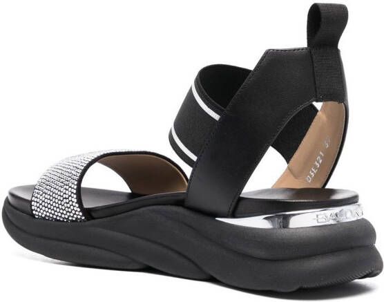 Baldinini embellished strap sandals Black