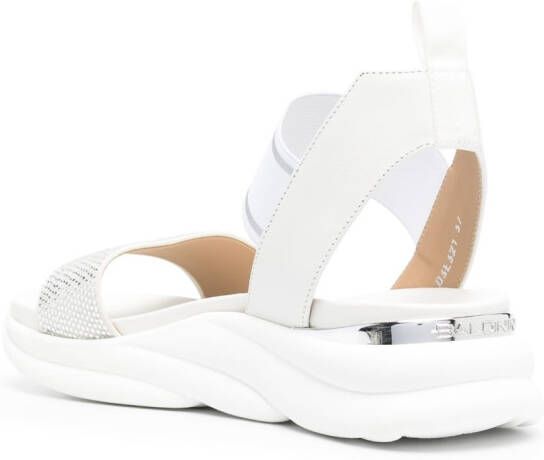 Baldinini embellished strap sandals White
