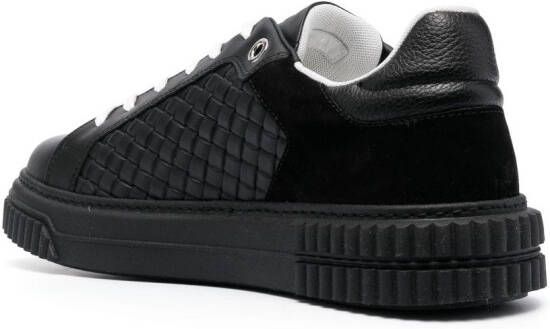 Baldinini embossed-logo leather sneakers Black