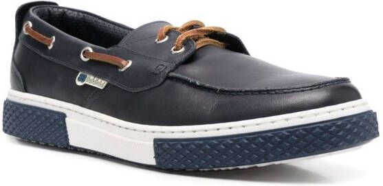 Baldinini front tie-fastening logo boat shoes Blue