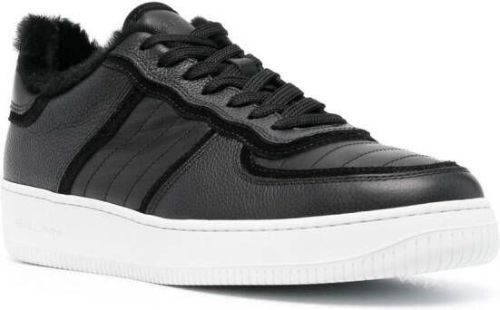 Baldinini fur-lined low-top sneakers Black